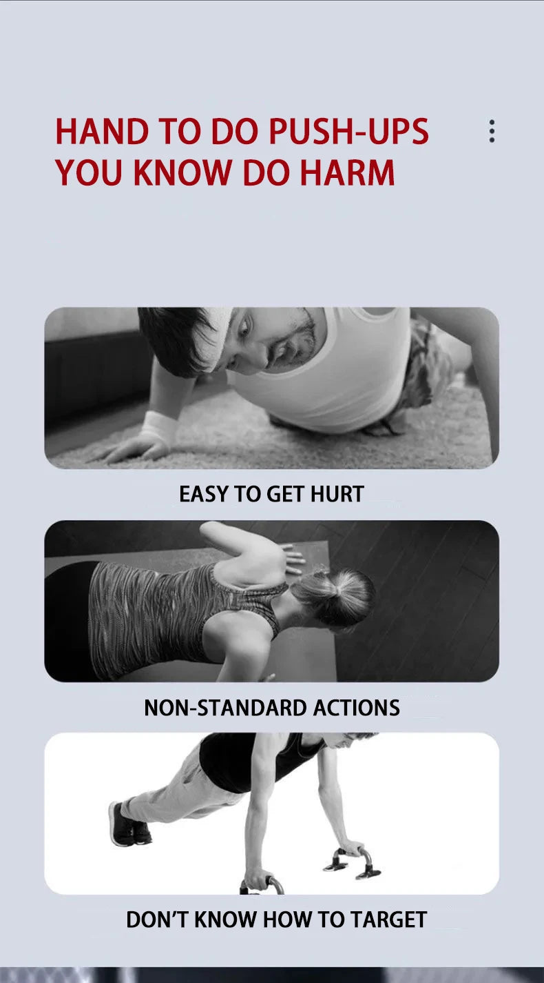 Ensemble de planche de push-up portable, barre multifonctionnelle, équipement de fitness pliable, entraînement de la poitrine, de l'abdomen, des bras et du dos