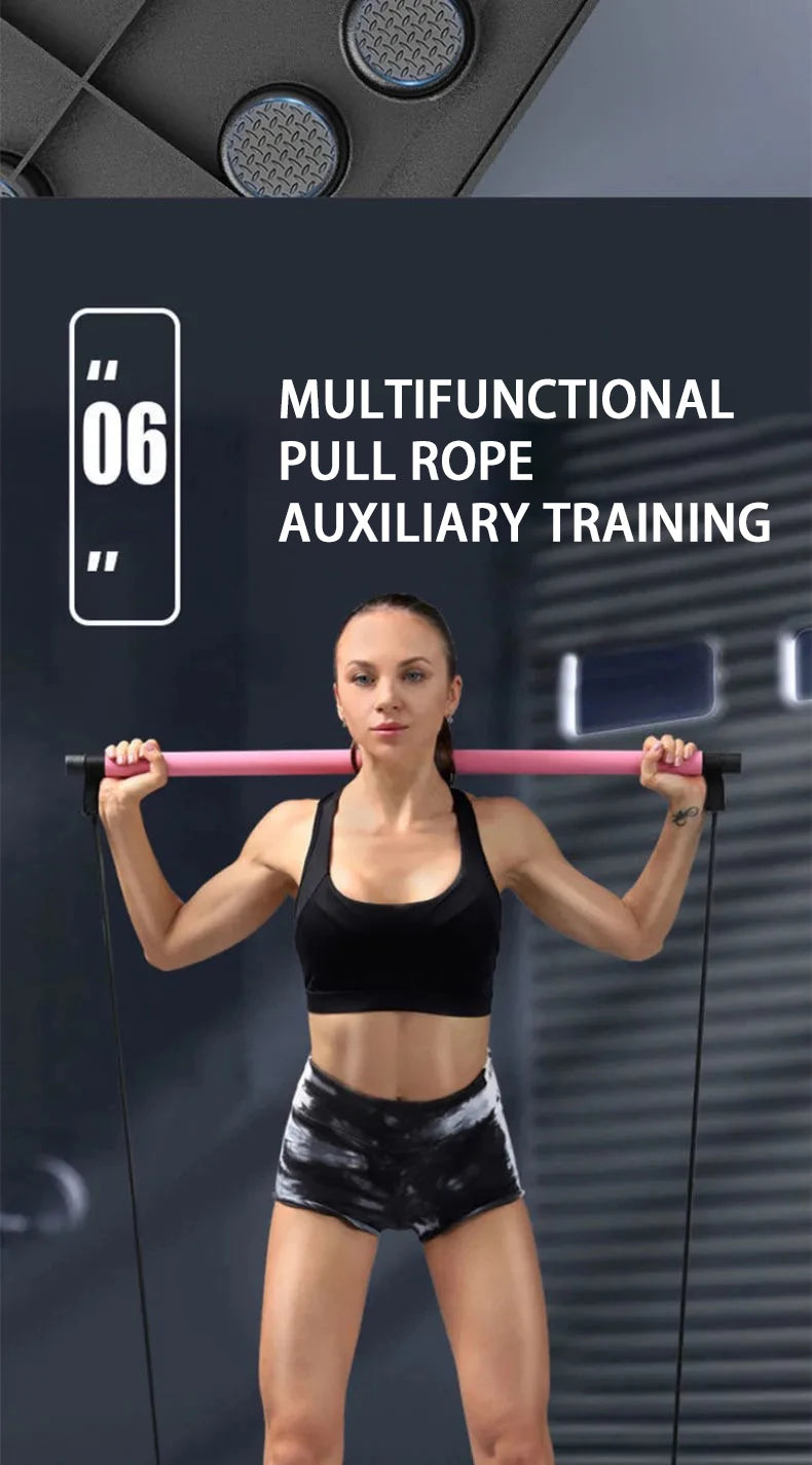 Ensemble de planche de push-up portable, barre multifonctionnelle, équipement de fitness pliable, entraînement de la poitrine, de l'abdomen, des bras et du dos