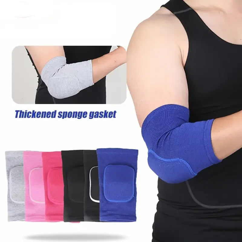 Attelles de coude respirantes en éponge épaisse, 2 pièces, manchon de Compression pour le Sport, volley-ball, basket-ball, soulagement de la douleur, Support de coude