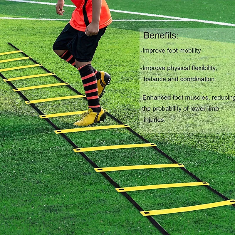 Échelles d'agilité en nylon pour l'entraînement de vitesse et le sport, sangles d'agilité, équipement d'échelle d'énergie pour l'entraînement de football, flexibilité
