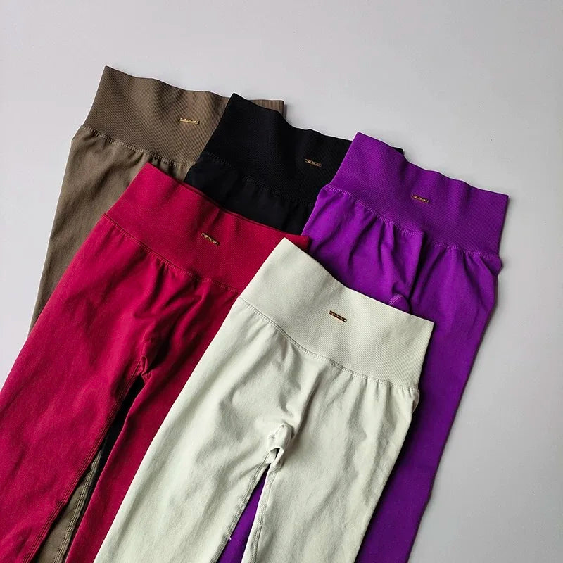 Combinaison de sport pour femme Peach à taille haute et effet push-up, résistante aux chocs, pour le yoga, la course et le style