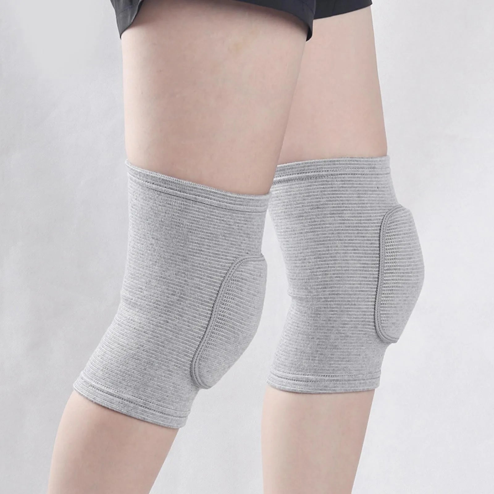 Genouillères de Compression élastiques pour sport, 2 pièces, protection du genou, éponge épaisse, Support pour la danse, l'entraînement