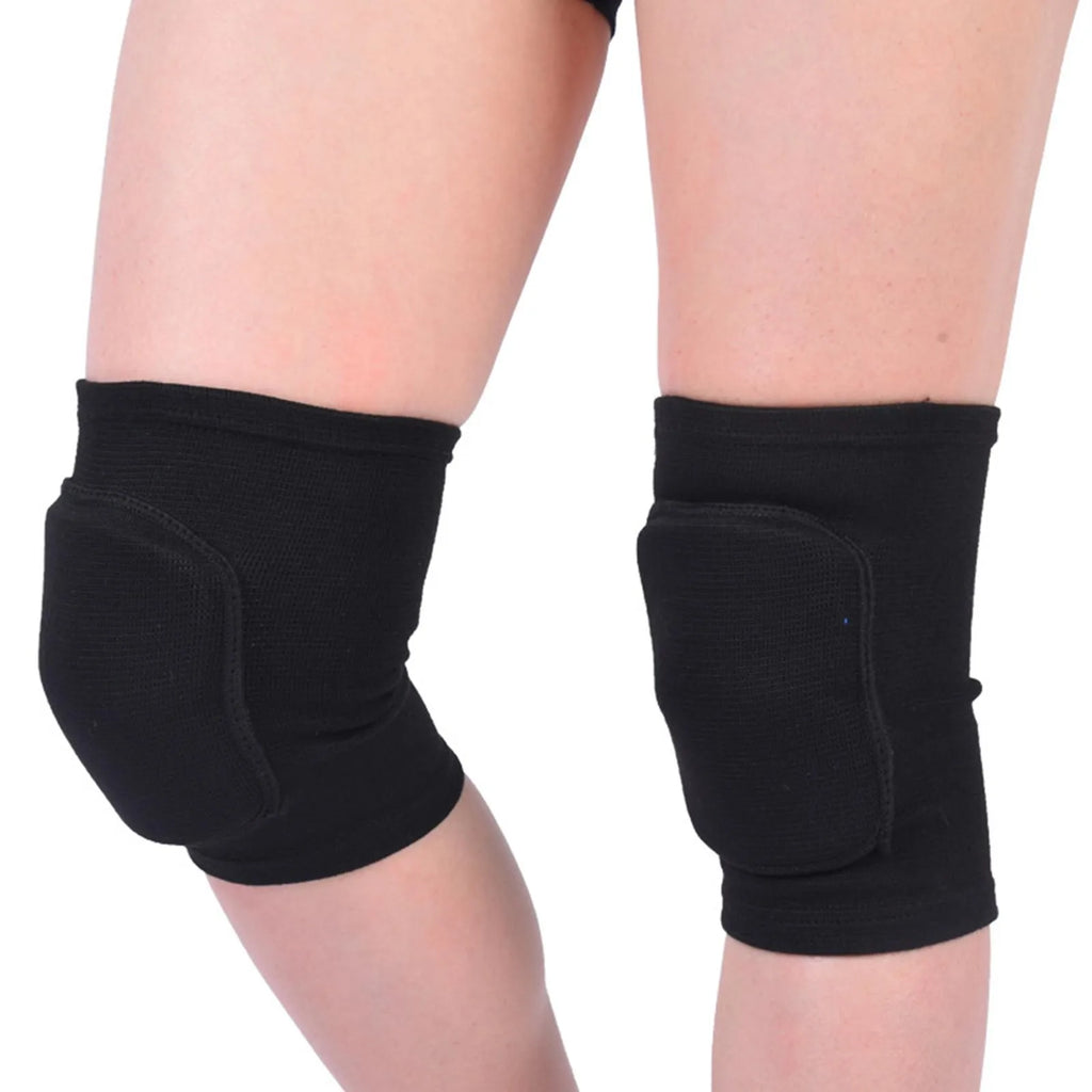 Genouillères de Compression élastiques pour sport, 2 pièces, protection du genou, éponge épaisse, Support pour la danse, l'entraînement
