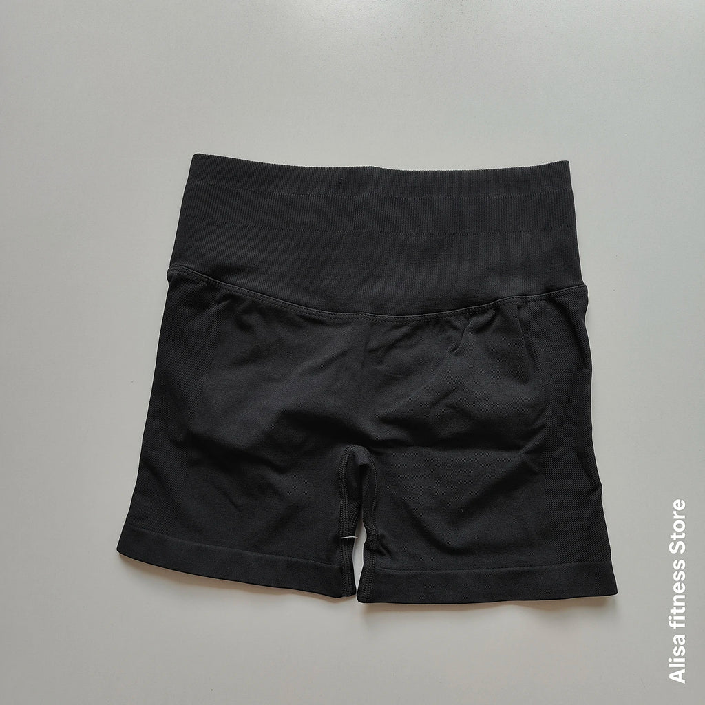 Shorts de yoga taille haute d'été, contrôle du ventre, shorts de fitness sans couture, shorts de course sexy, pantalon de fitness, leggings de yoga de couleur unie