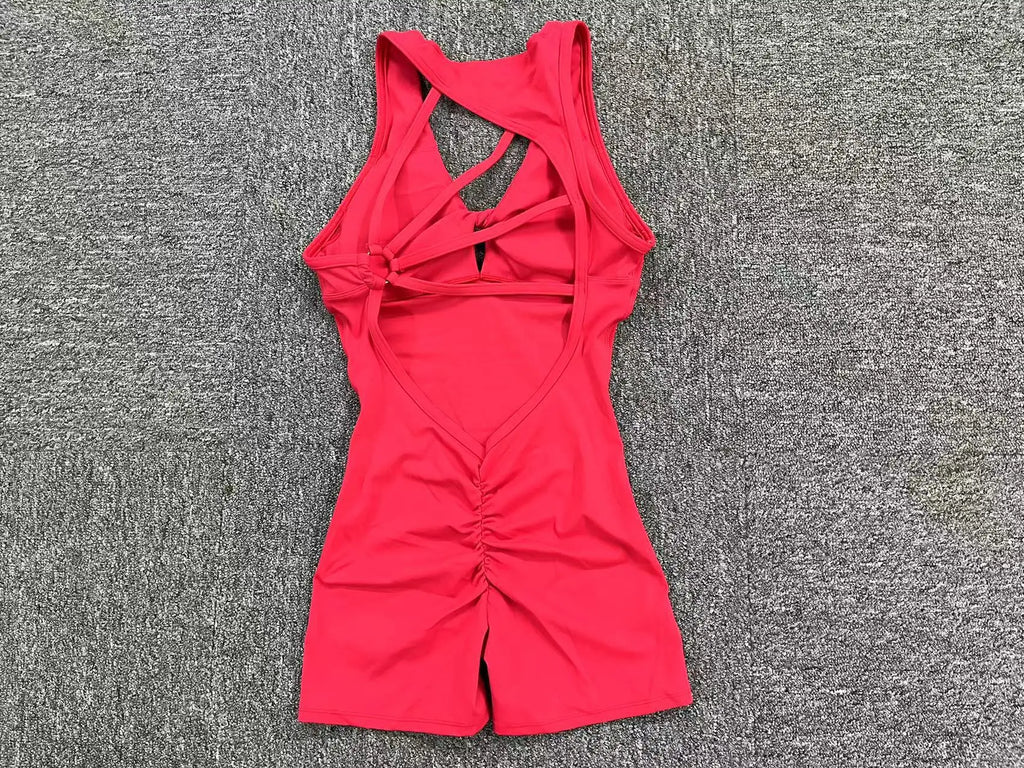 Ccombinaison sport femme, combinaison de gymnastique dos nu pour femmes, salopette de sport, vêtements d'entraînement de yoga pour femmes, ensemble de vêtements de fitness, combinaison de batterie
