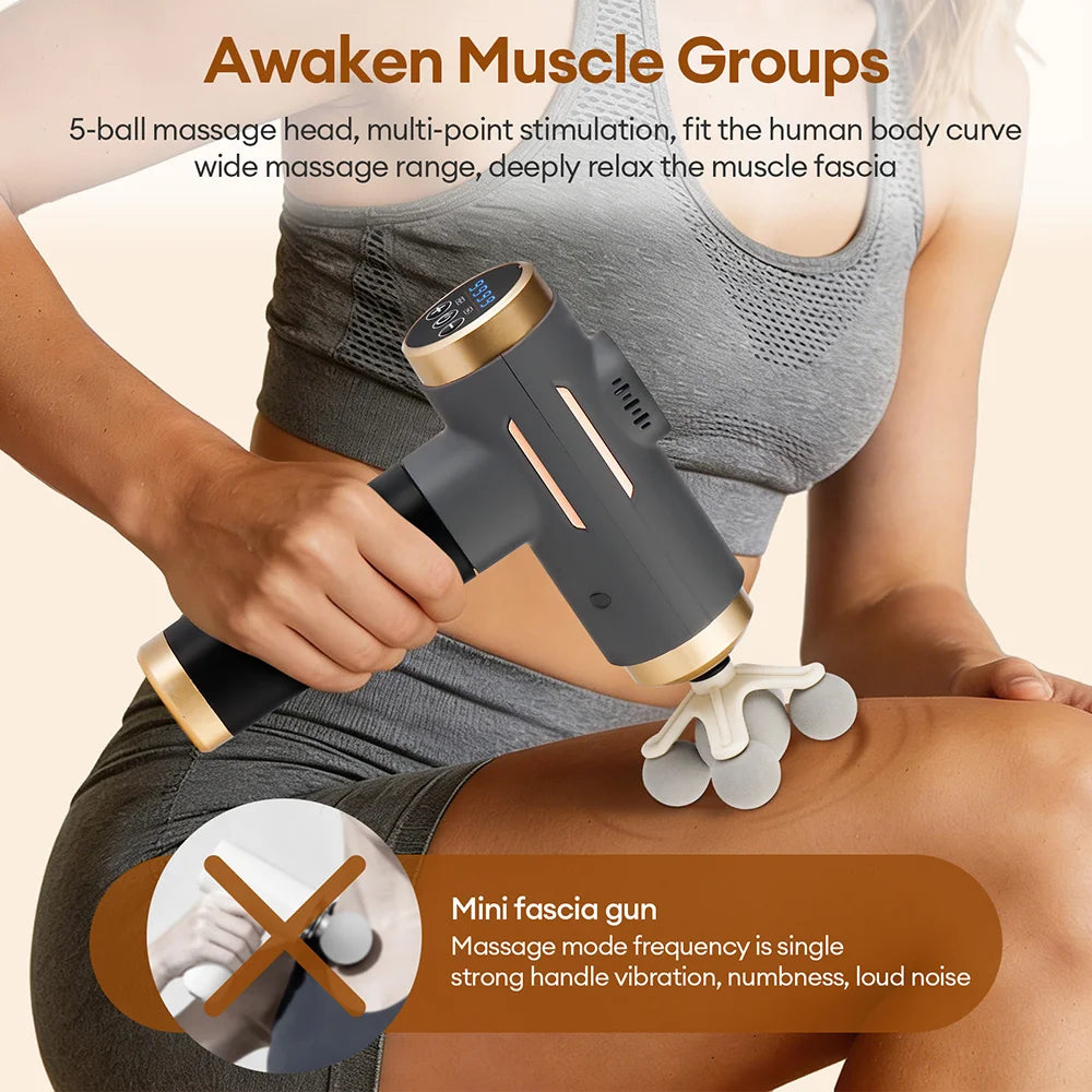 Pistolet de Massage électrique 11 en 1, pistolet de Fascia puissant à 99 niveaux, Vibration à haute fréquence, pistolet de Massage corporel, bras, jambes, masseur musculaire