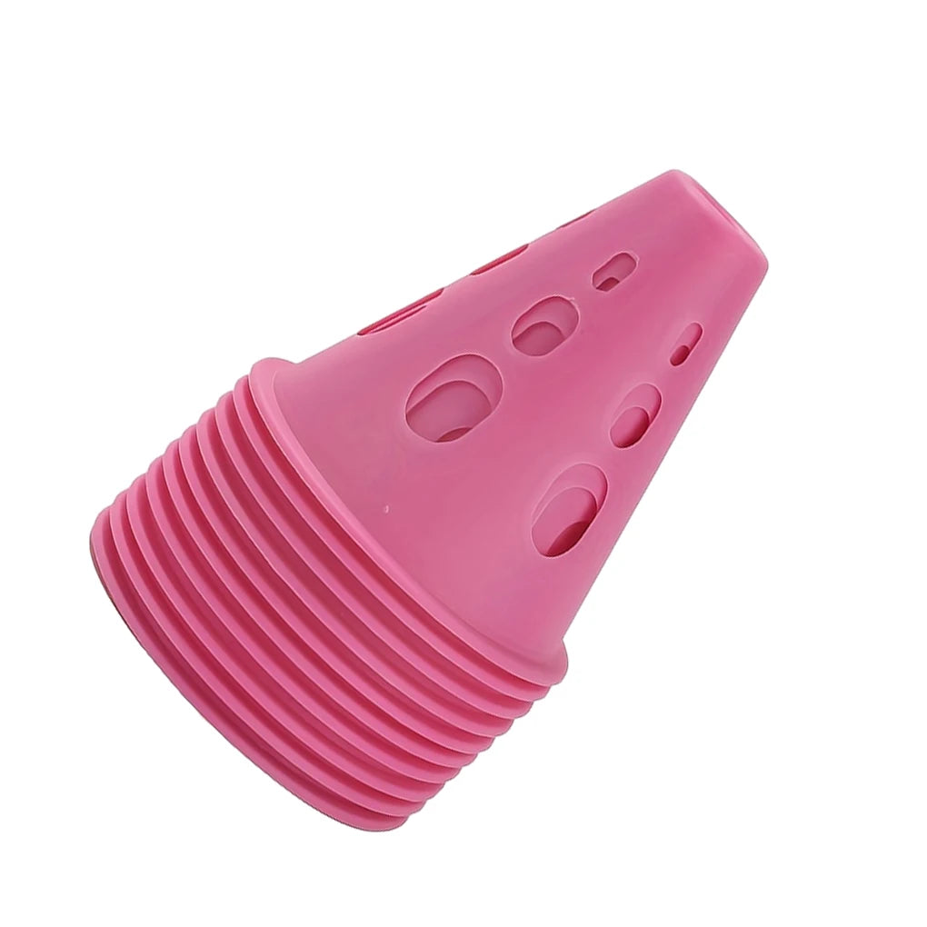 Solution de contrôle de la circulation de cône de route d'entraînement de marquage en plastique de 10 pièces pour l'entraînement de football et le stade rose