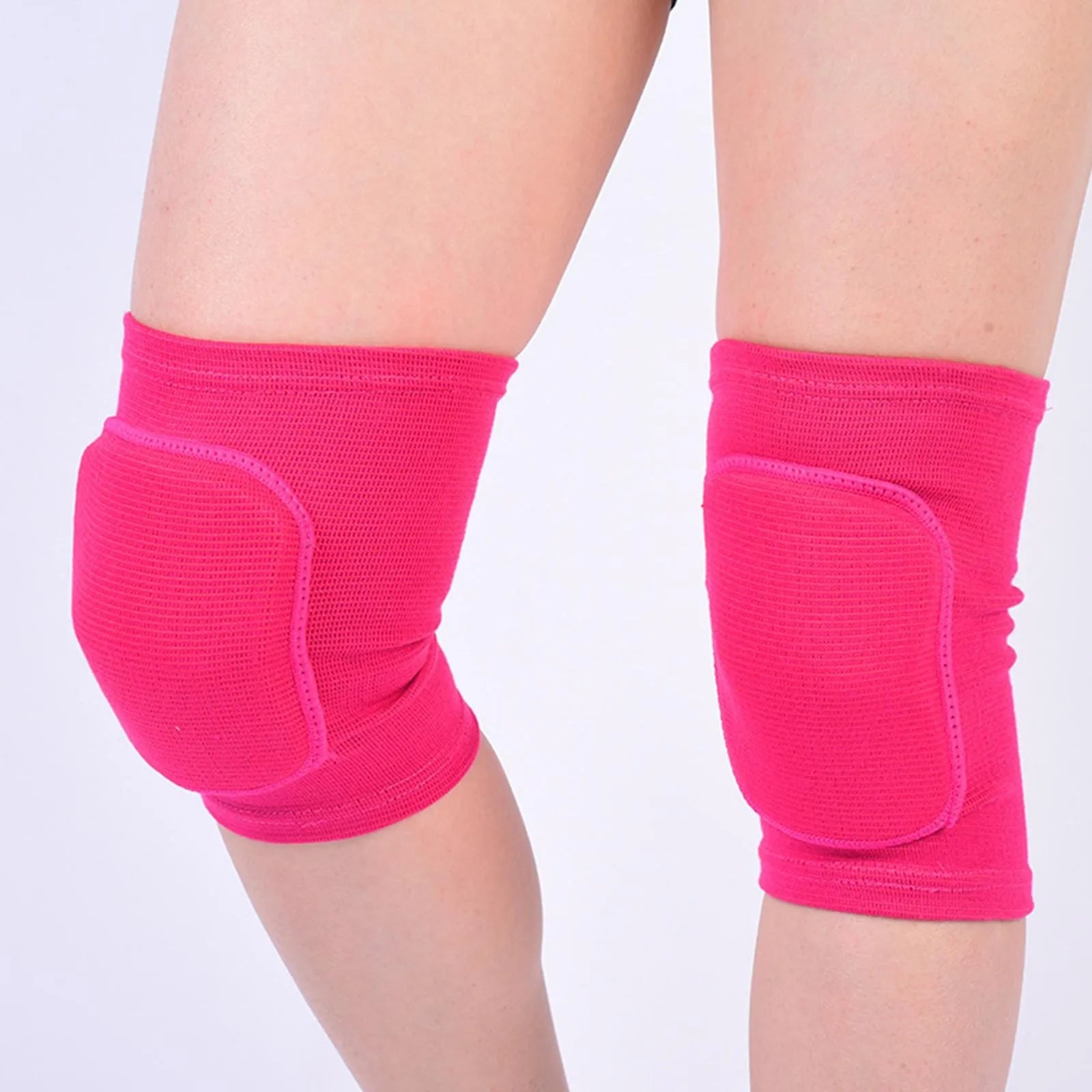 Genouillères de Compression élastiques pour sport, 2 pièces, protection du genou, éponge épaisse, Support pour la danse, l'entraînement