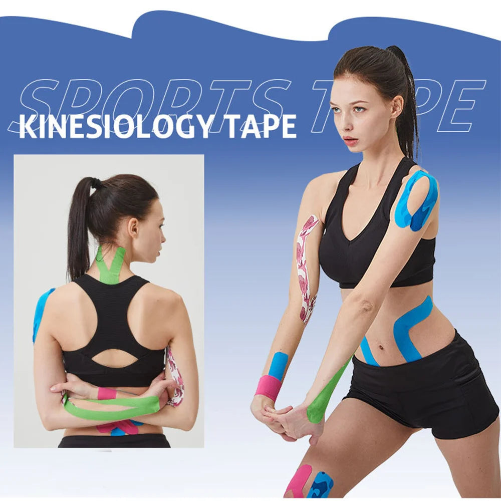 Bande Adhésive artificiel astique en Coton pour Kinésiologie, Bandage Musculaire, dehors, Blessure de Souche, Genou, Autocollants d'Instituts Oto