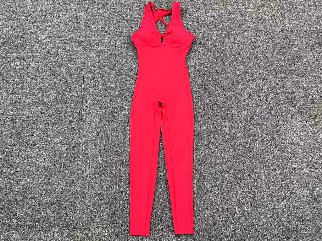 Ccombinaison sport femme, combinaison de gymnastique dos nu pour femmes, salopette de sport, vêtements d'entraînement de yoga pour femmes, ensemble de vêtements de fitness, combinaison de batterie