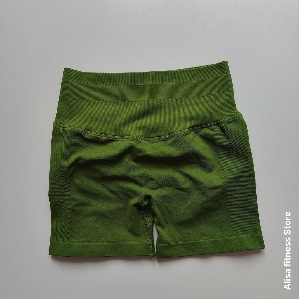 Shorts de yoga taille haute d'été, contrôle du ventre, shorts de fitness sans couture, shorts de course sexy, pantalon de fitness, leggings de yoga de couleur unie