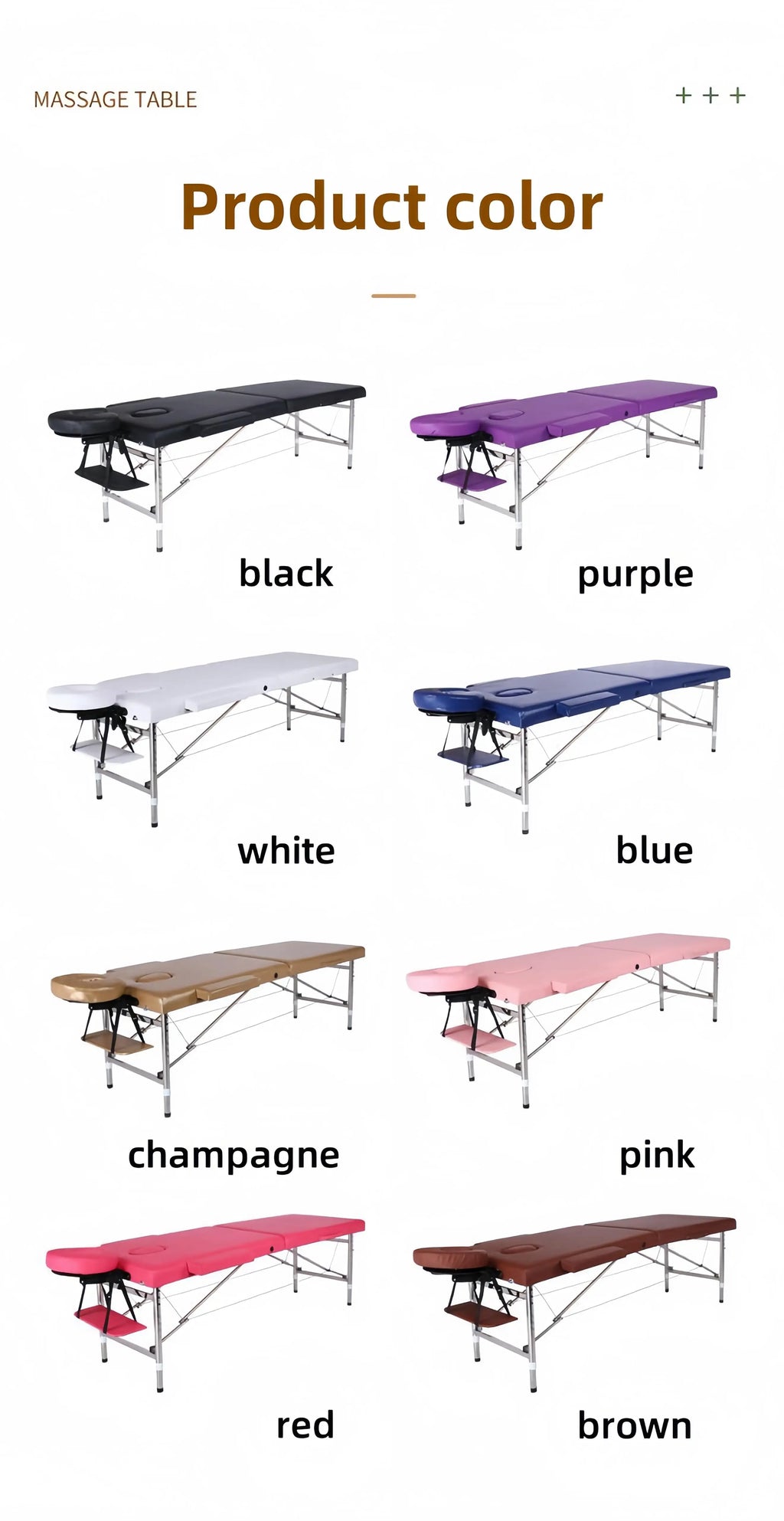 Table de massage pliante portable, réglable, légère, en aluminium, lit d'esthéticienne, chaise de tatouage sur mesure pour salon de beauté professionnel