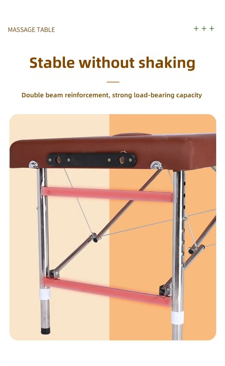 Table de massage pliante portable, réglable, légère, en aluminium, lit d'esthéticienne, chaise de tatouage sur mesure pour salon de beauté professionnel