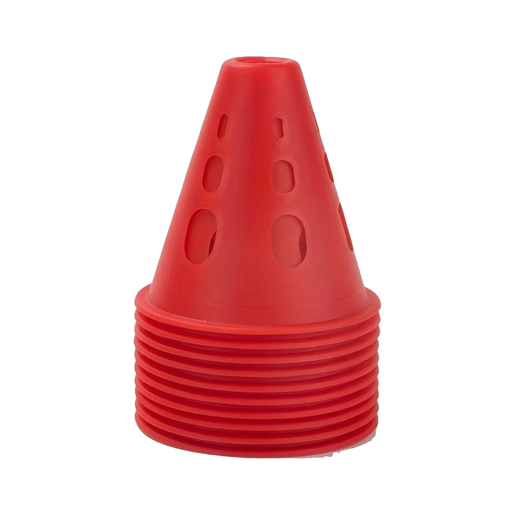 Solution de contrôle de la circulation de cône de route d'entraînement de marquage en plastique de 10 pièces pour l'entraînement de football et le stade rose