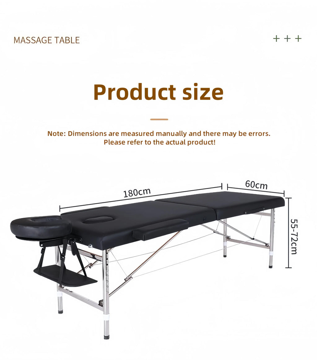 Table de massage pliante portable, réglable, légère, en aluminium, lit d'esthéticienne, chaise de tatouage sur mesure pour salon de beauté professionnel