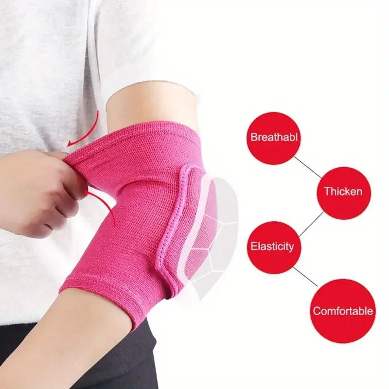 Attelles de coude respirantes en éponge épaisse, 2 pièces, manchon de Compression pour le Sport, volley-ball, basket-ball, soulagement de la douleur, Support de coude
