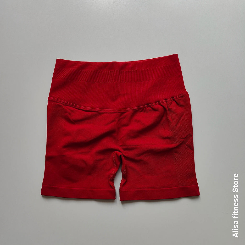 Shorts de yoga taille haute d'été, contrôle du ventre, shorts de fitness sans couture, shorts de course sexy, pantalon de fitness, leggings de yoga de couleur unie