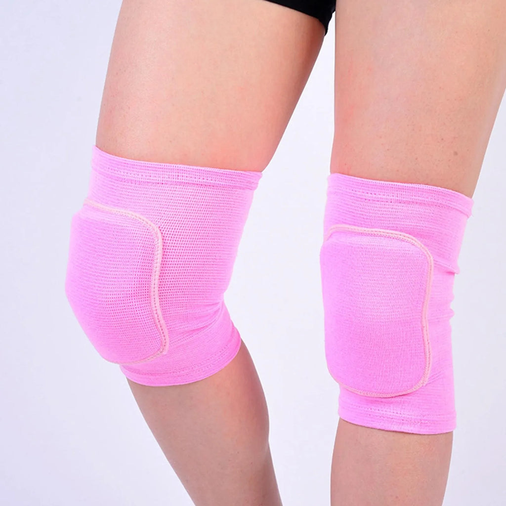 Genouillères de Compression élastiques pour sport, 2 pièces, protection du genou, éponge épaisse, Support pour la danse, l'entraînement